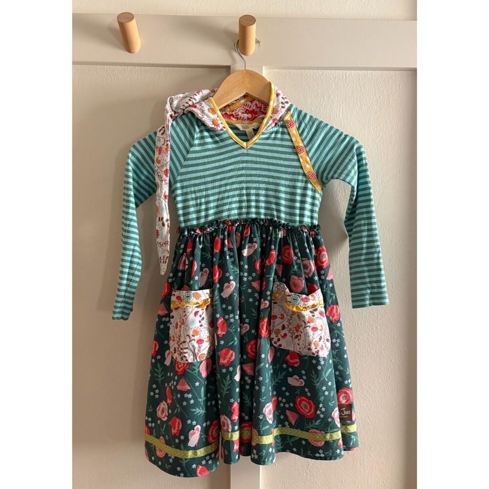 MATILDA JANE Once Upon A time Keepsake Chrissy Hooded Dress Size 6 Fall Euc